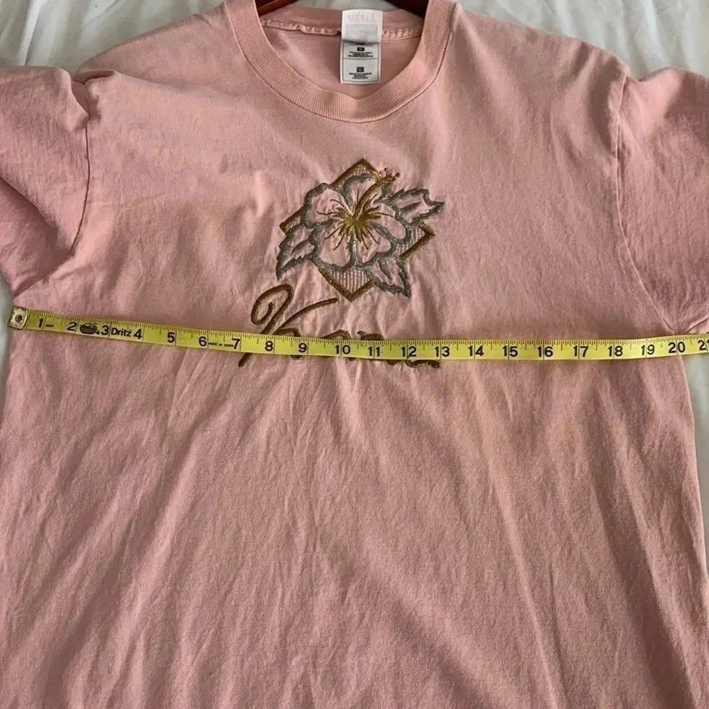 VTG Women’s Kona Hawaiian Pink Tropical Floral Shirt L Embroidered Y2K 90s Beach - Picture 7 of 9